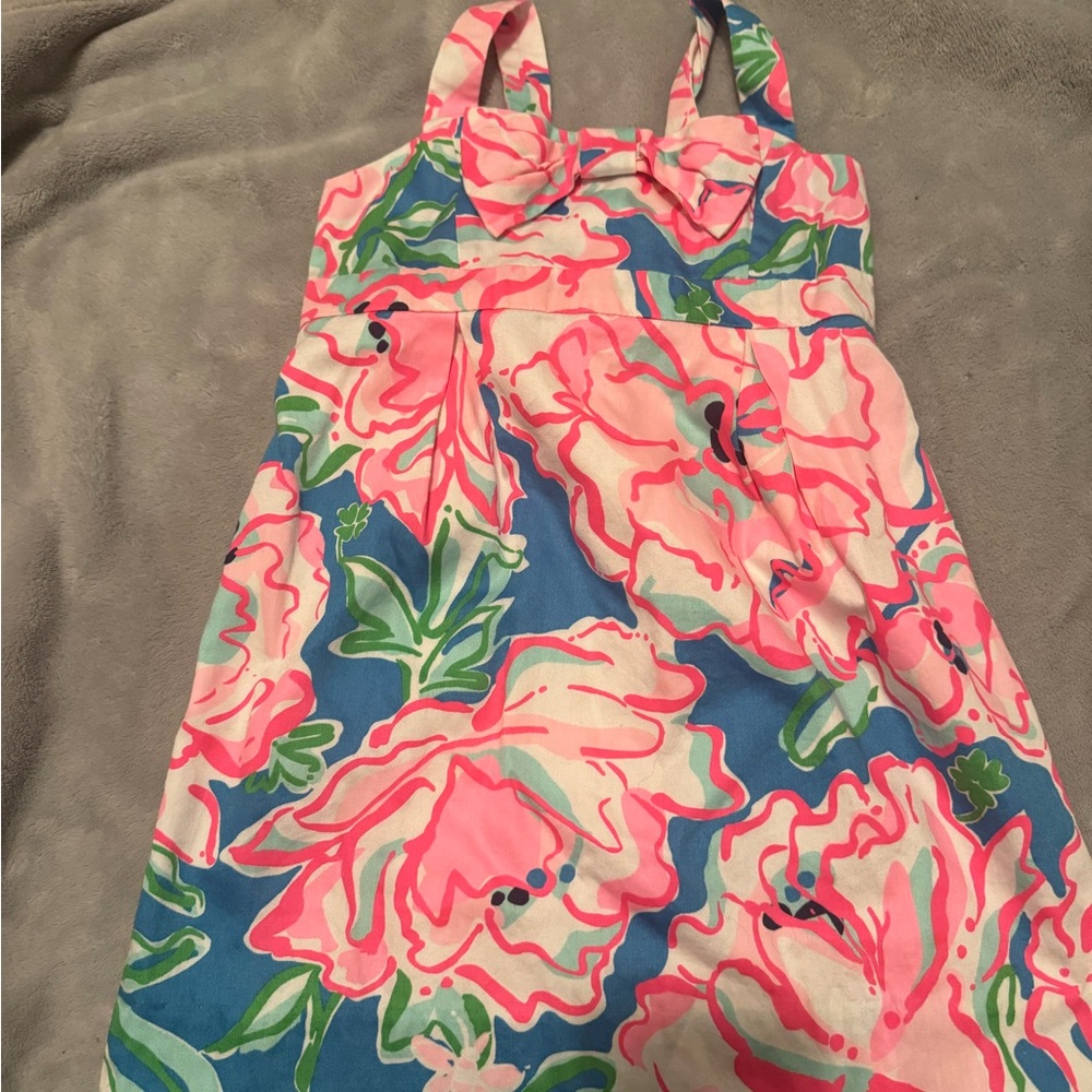 Lilly Pulitzer Pink and Blue Floral Kids Dress